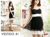 Vestido Swirls Preto e Branco